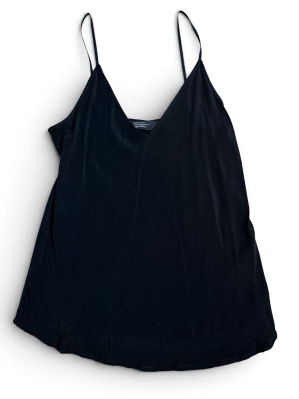 & Other Stories Paris Atelier Black V-Neck Satin Camisole Size US 4